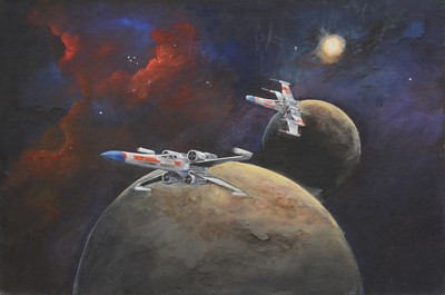 Lot 125 - G W Hutchins, Star Wars X-wing Starfighters