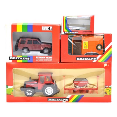 Lot 73 - Four Britains farm models, 9410, 9562, 9480, 9618, boxed