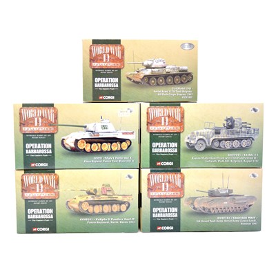 Lot 18 - Five Corgi Operation Barbarossa die-cast models, boxed