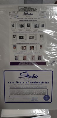 Lot 20 - Pop Memorabilia: Six Studio Limited Editions photographic artworks and associated autographs