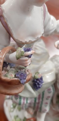 Lot 150 - Two Meissen figure groups.