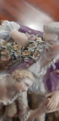 Lot 150 - Two Meissen figure groups.