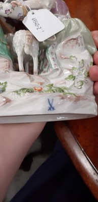 Lot 150 - Two Meissen figure groups.