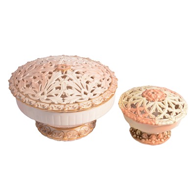 Lot 80 - Two Locke & Co Worcester pot-pourri bowls