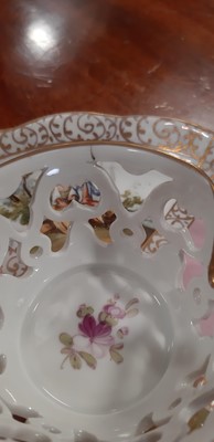 Lot 156 - Dresden chocolate cup, cover, and saucers, and Continental urn-shape covered vase.